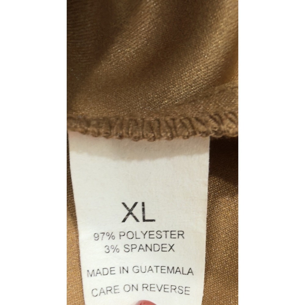 Briggs New York Women XL Brown Faux Suede Blazer Jacket Button Front Pocket - Picture 5 of 9